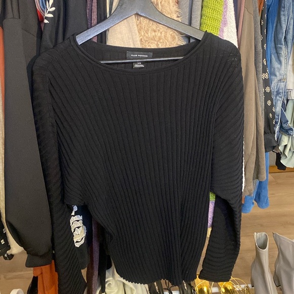 Club Monaco Large Blouse Black - Picture 1 of 3